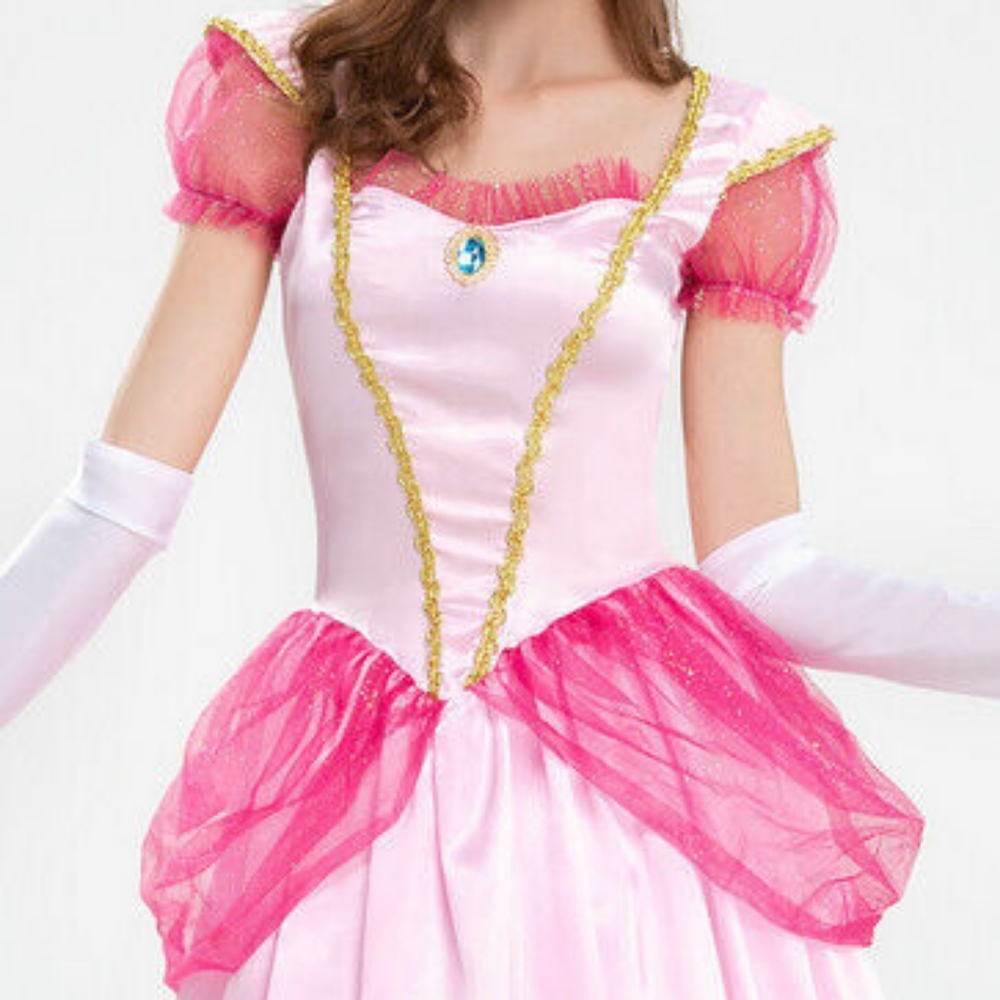 CLASSIC Princess Satiny Halloween Costume Maxi Dress NWT - Picture 9 of 13